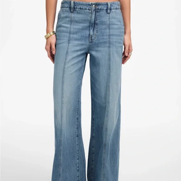 Madewell Wide-Sweep Trousers: Airy Denim Edition - Picture 2 of 4